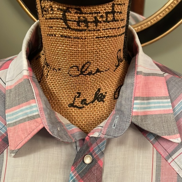 Vintage Wrangler western shirt size large 16-16 1/2. - Picture 2 of 7